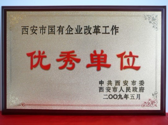 2009年5月，被西安市委、市政府評(píng)為西安市國企業(yè)改革工作優(yōu)秀單位